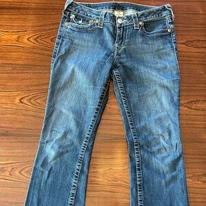 True Religion Bootcut, low rise, flap pocket